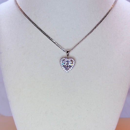 love note silver necklace