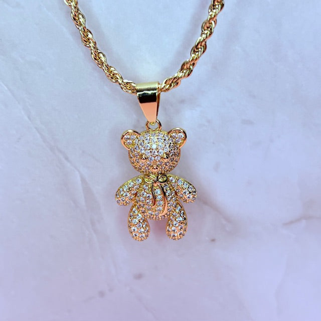 luxe sugar bear necklace