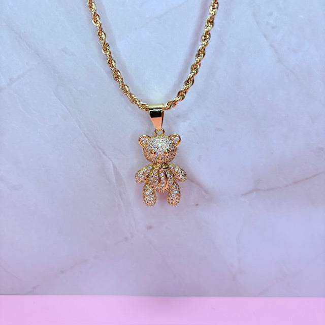 luxe sugar bear necklace