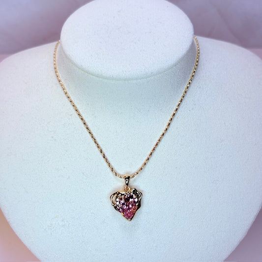 melted heart necklace