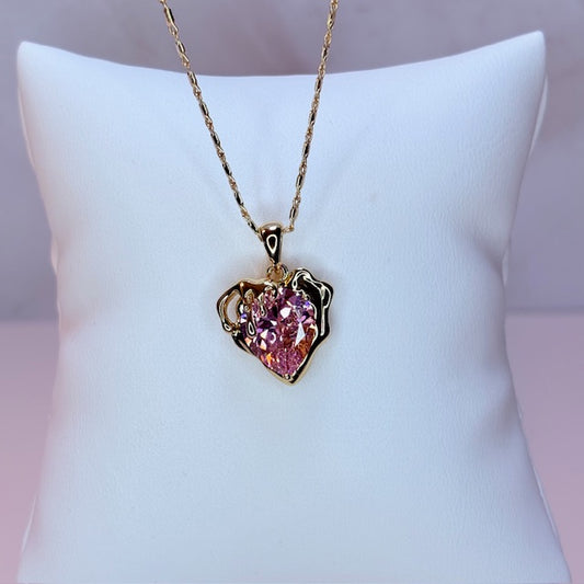 melted heart necklace