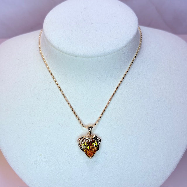 melted heart necklace
