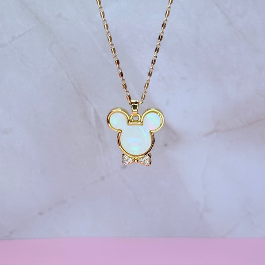 mickey luxe bow necklace