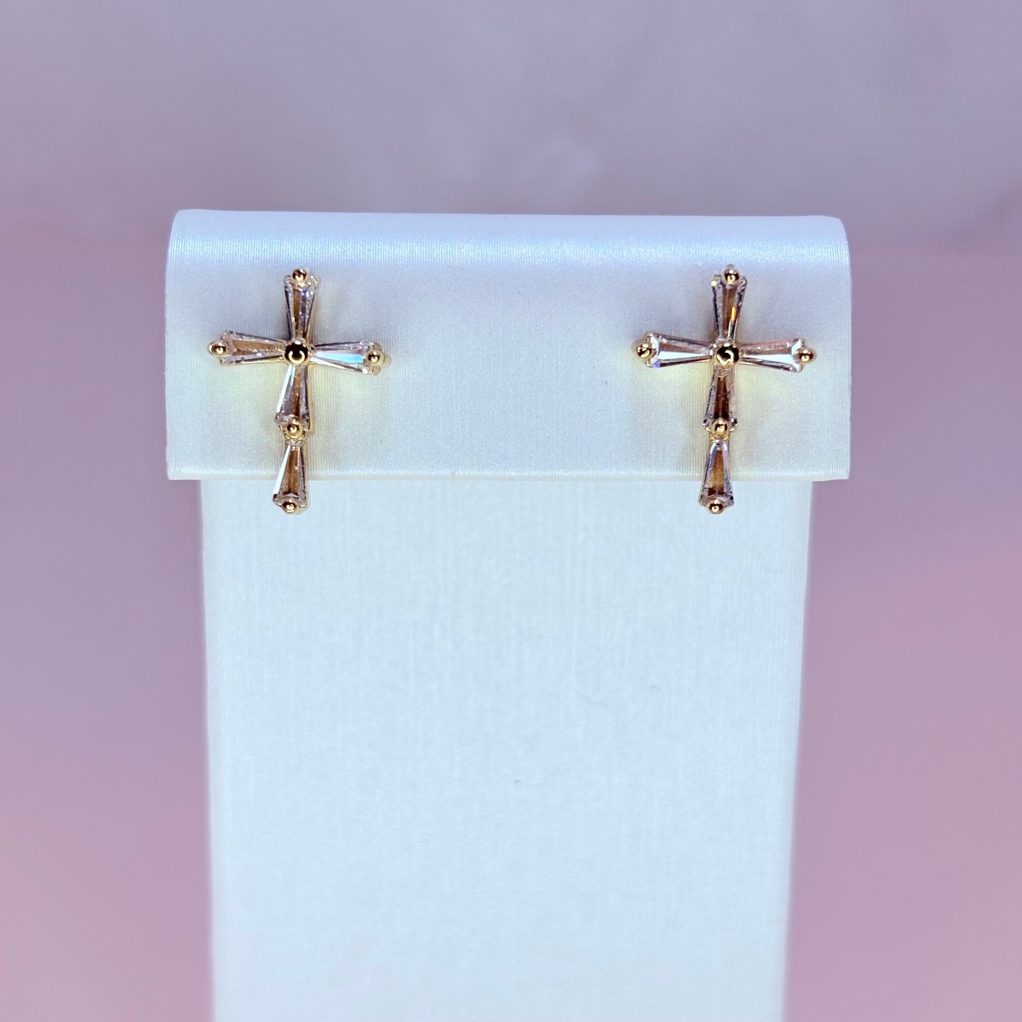 mimi cross earrings