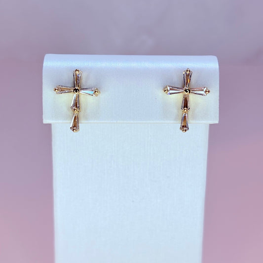 mimi cross earrings