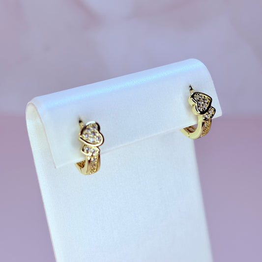 mini heart hoop earrings
