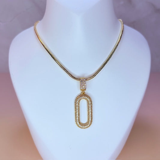 mini oval necklace