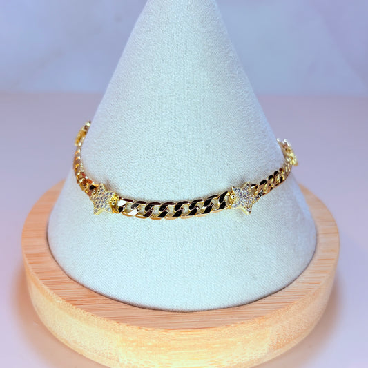 mini star cuban bracelet
