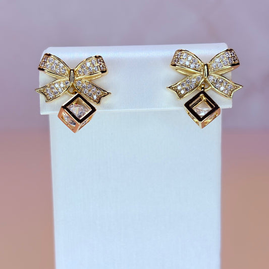 montgomery bow earrings