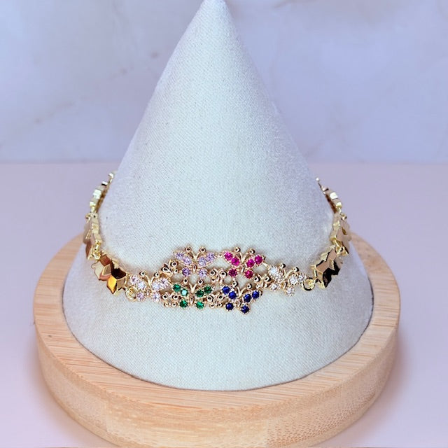 multi colored butterfly bracelet