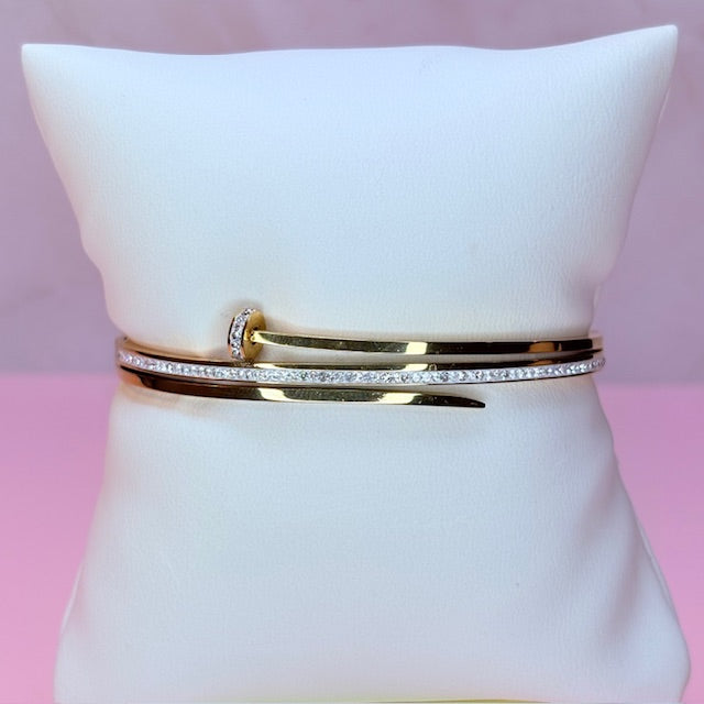 twisted nail bangle