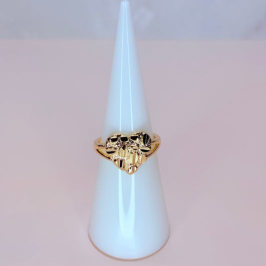 natalia heart nugget ring