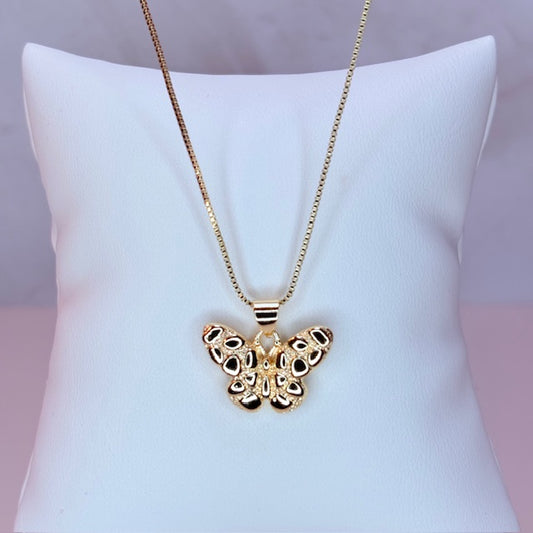 nugget butterfly necklace