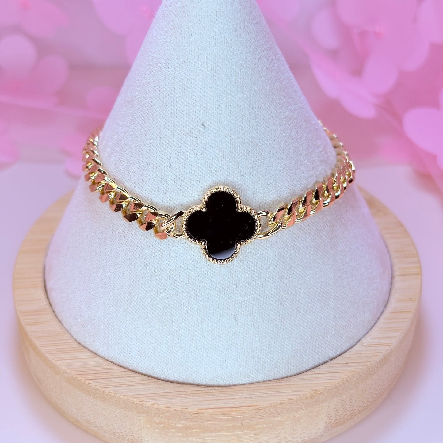 trebol cuban link bracelet