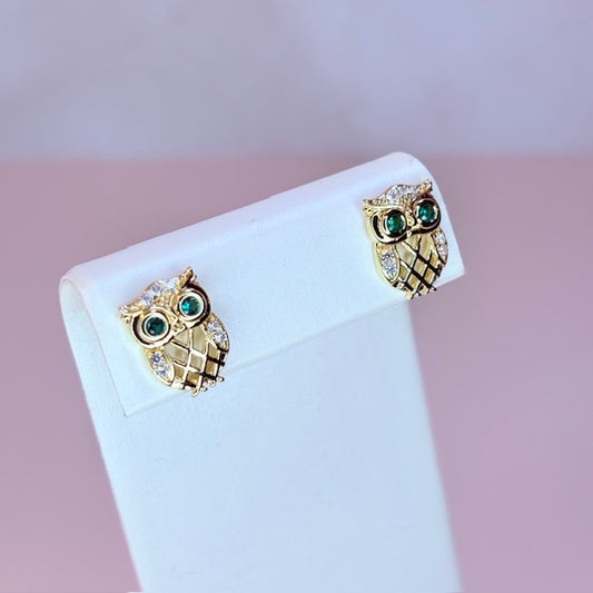 owl mini stud earrings