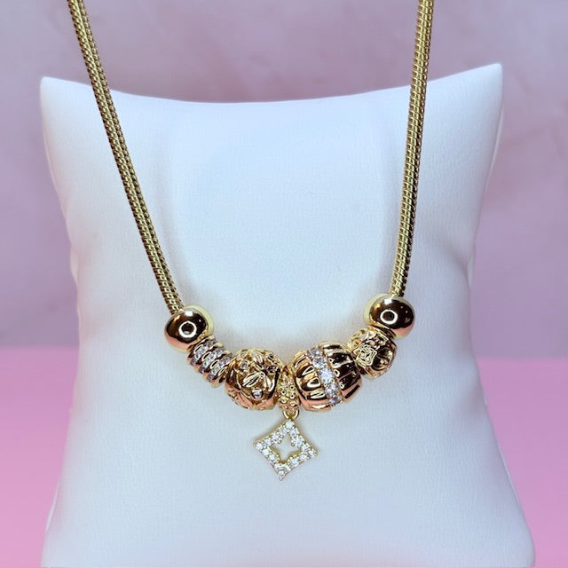 pandora inspired charm necklace