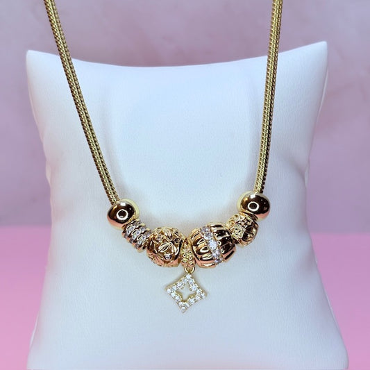 pandora inspired charm necklace