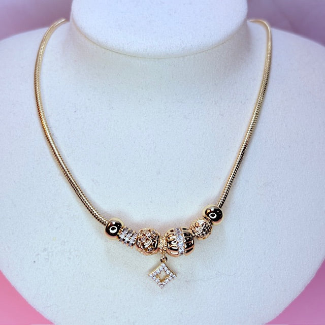 pandora inspired charm necklace