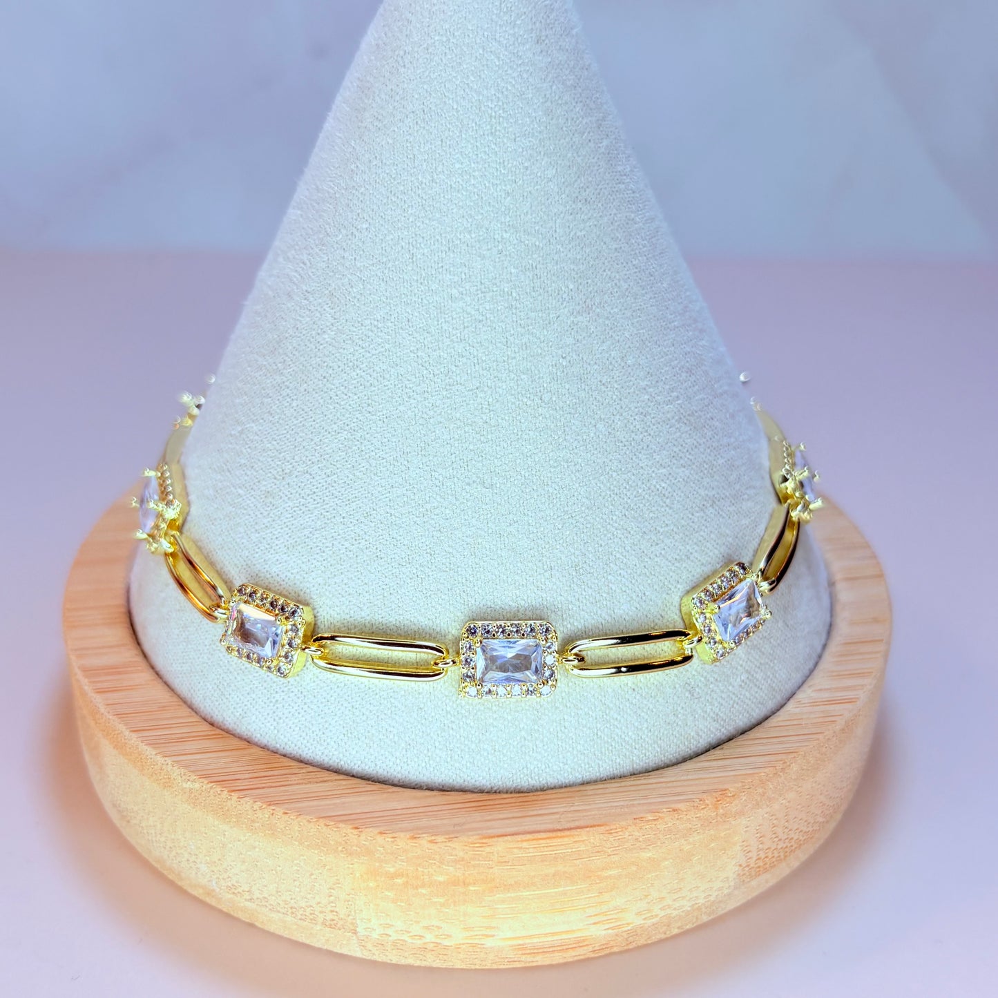 paperclip diamond bracelet