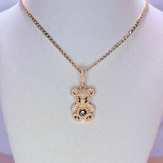pearly bear necklace