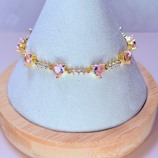 perri pink heart bracelet