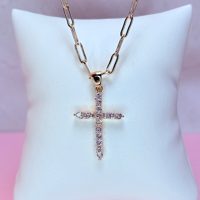 petite cross necklace