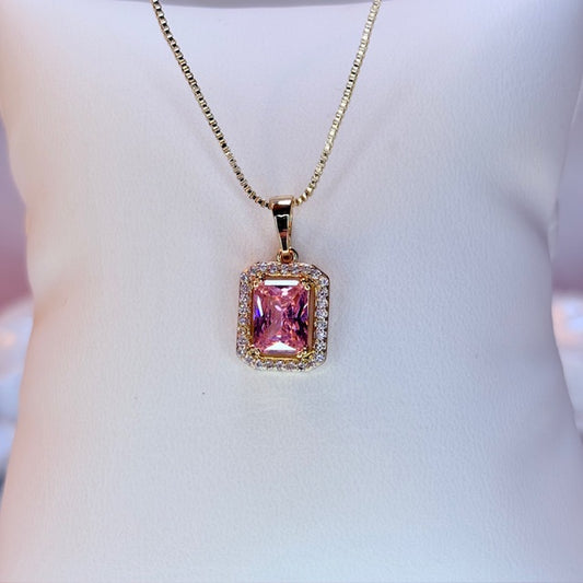 pink diamond necklace