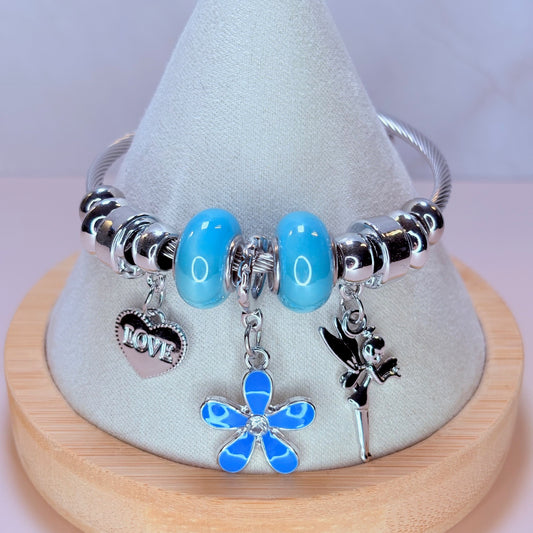 pixie & flower love charm bangle