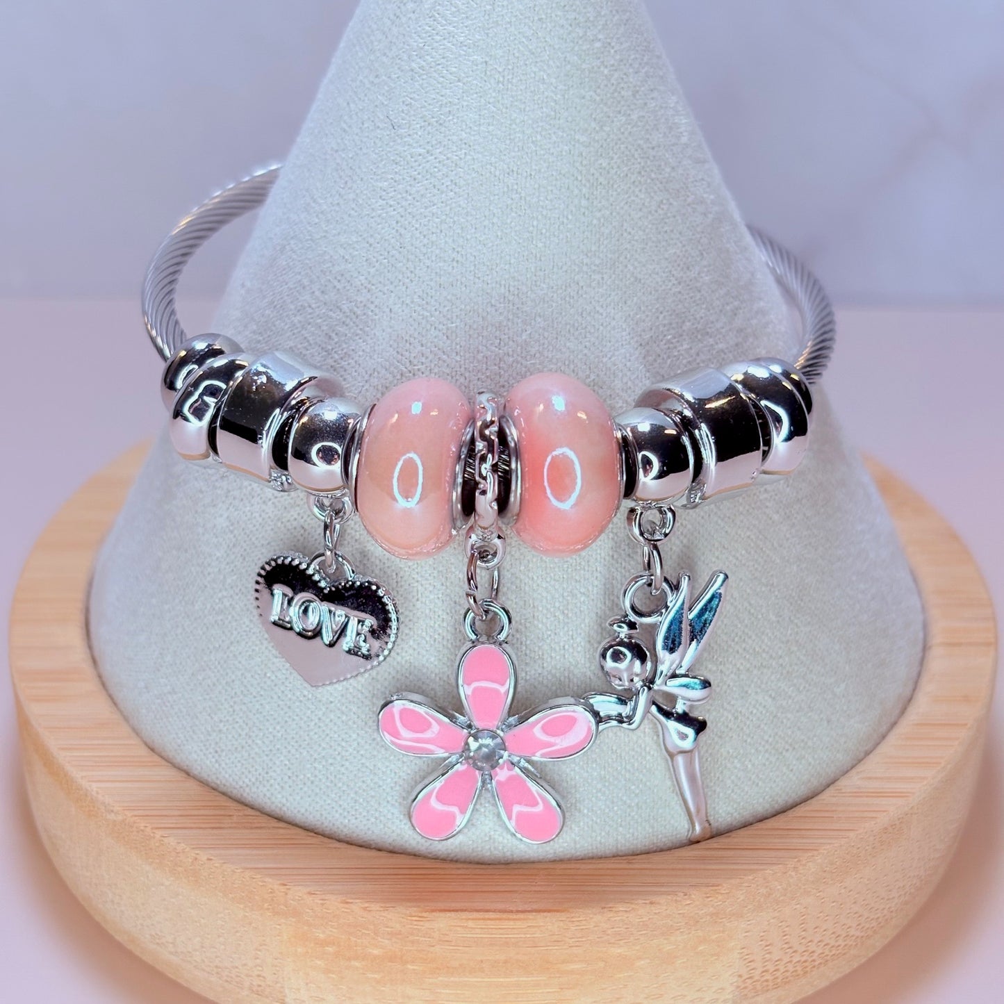 pixie & flower love charm bangle