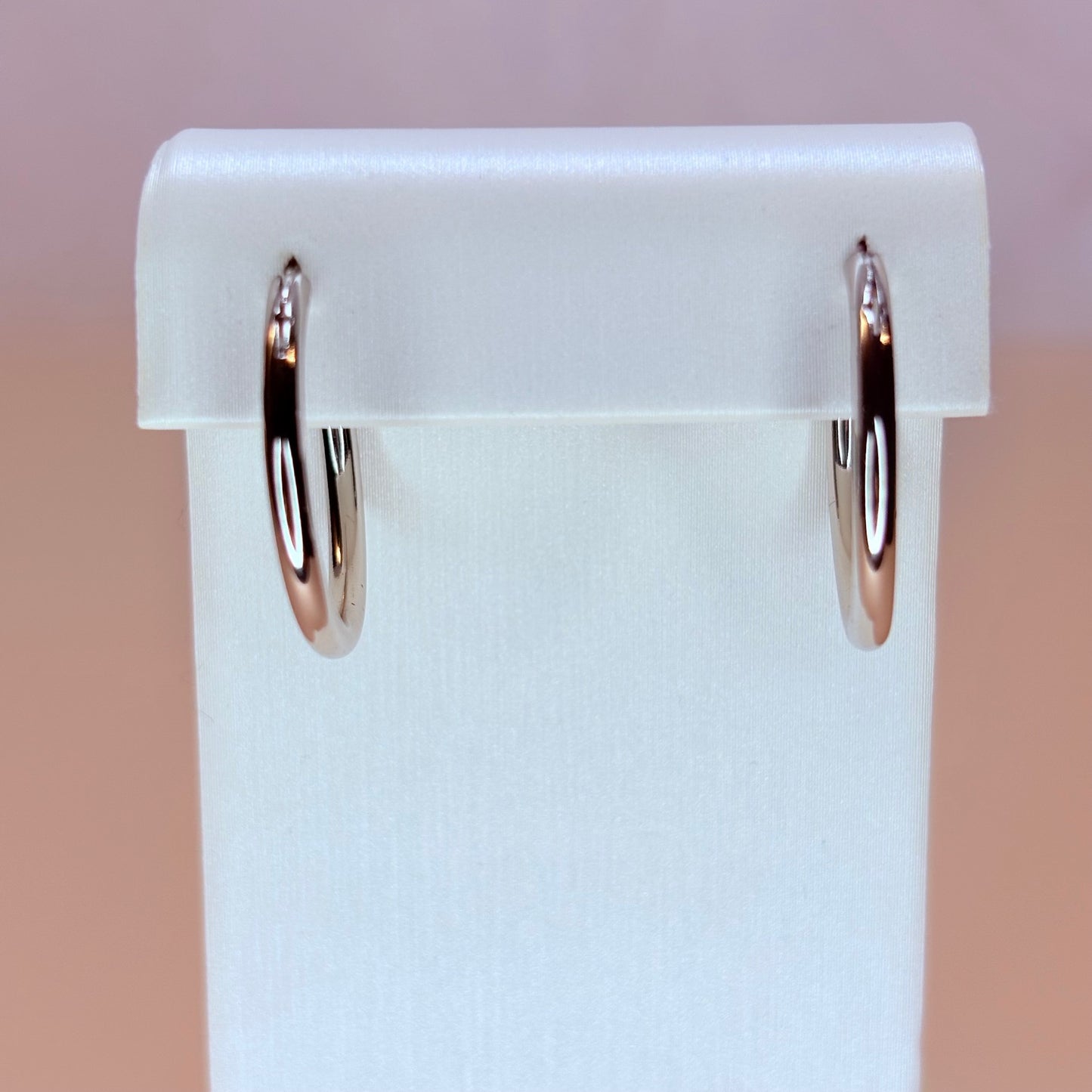 primrose silver hoop earrings
