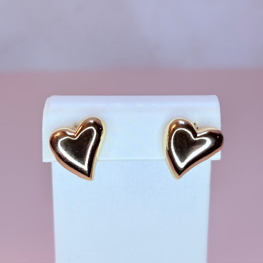 puff heart earrings