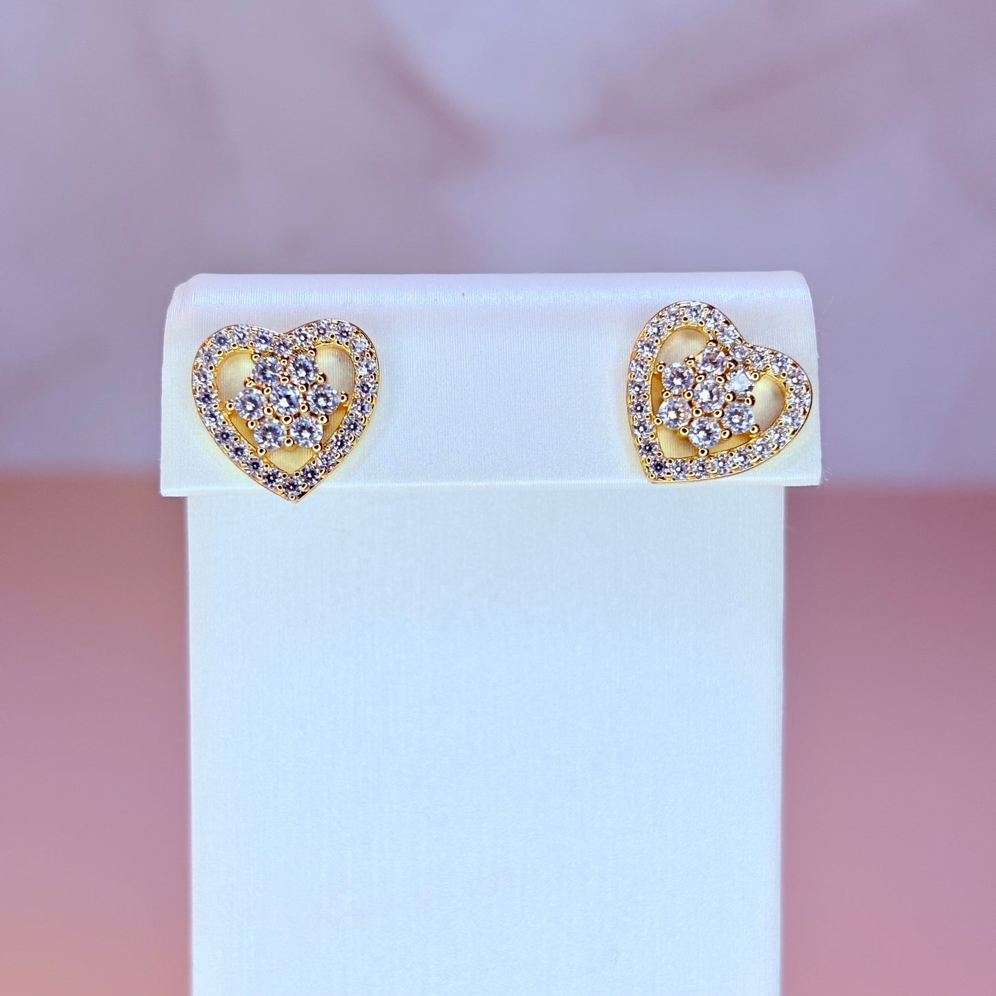 radiant heart earrings