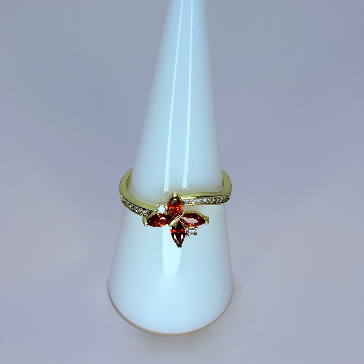 red butterfly ring