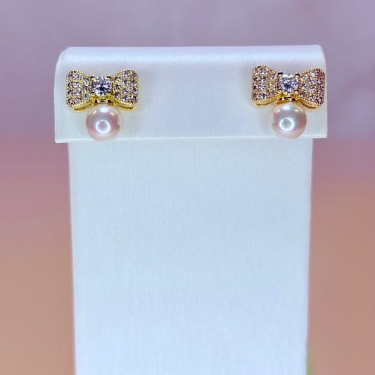 rome bow earrings