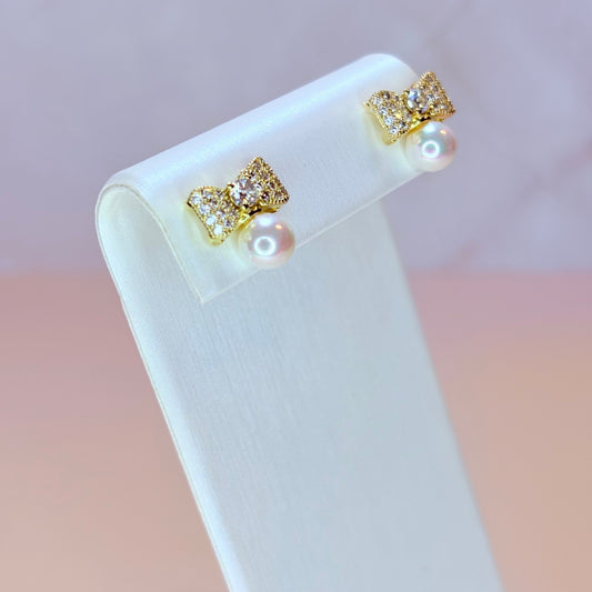 rome bow earrings