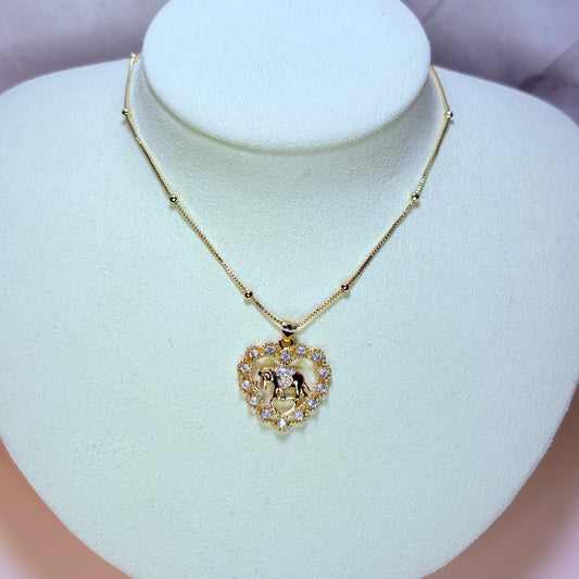 romi heart with elephant necklace
