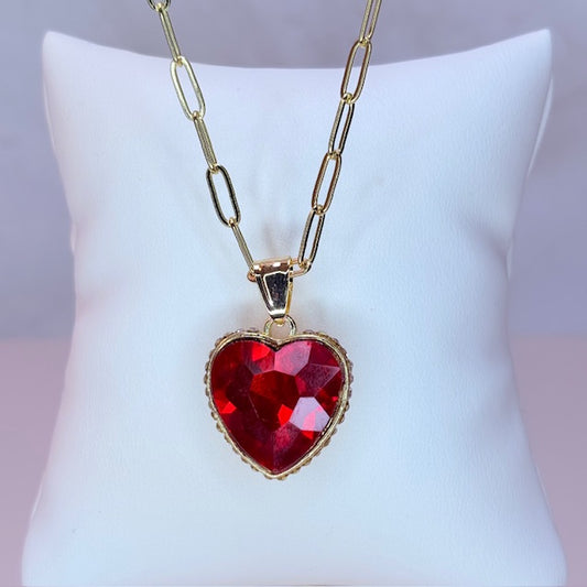 sacred ruby heart necklace