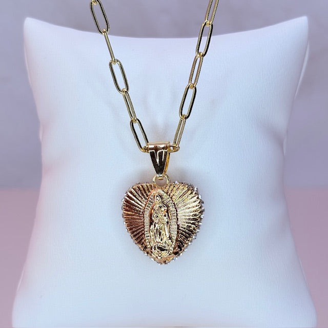 sacred ruby heart necklace