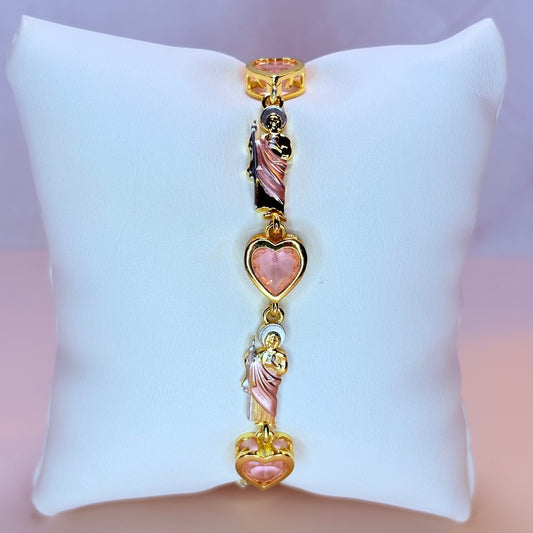 san judas con corazon bracelet