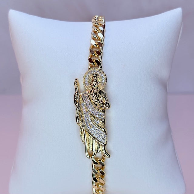 san judas cuban link bracelet