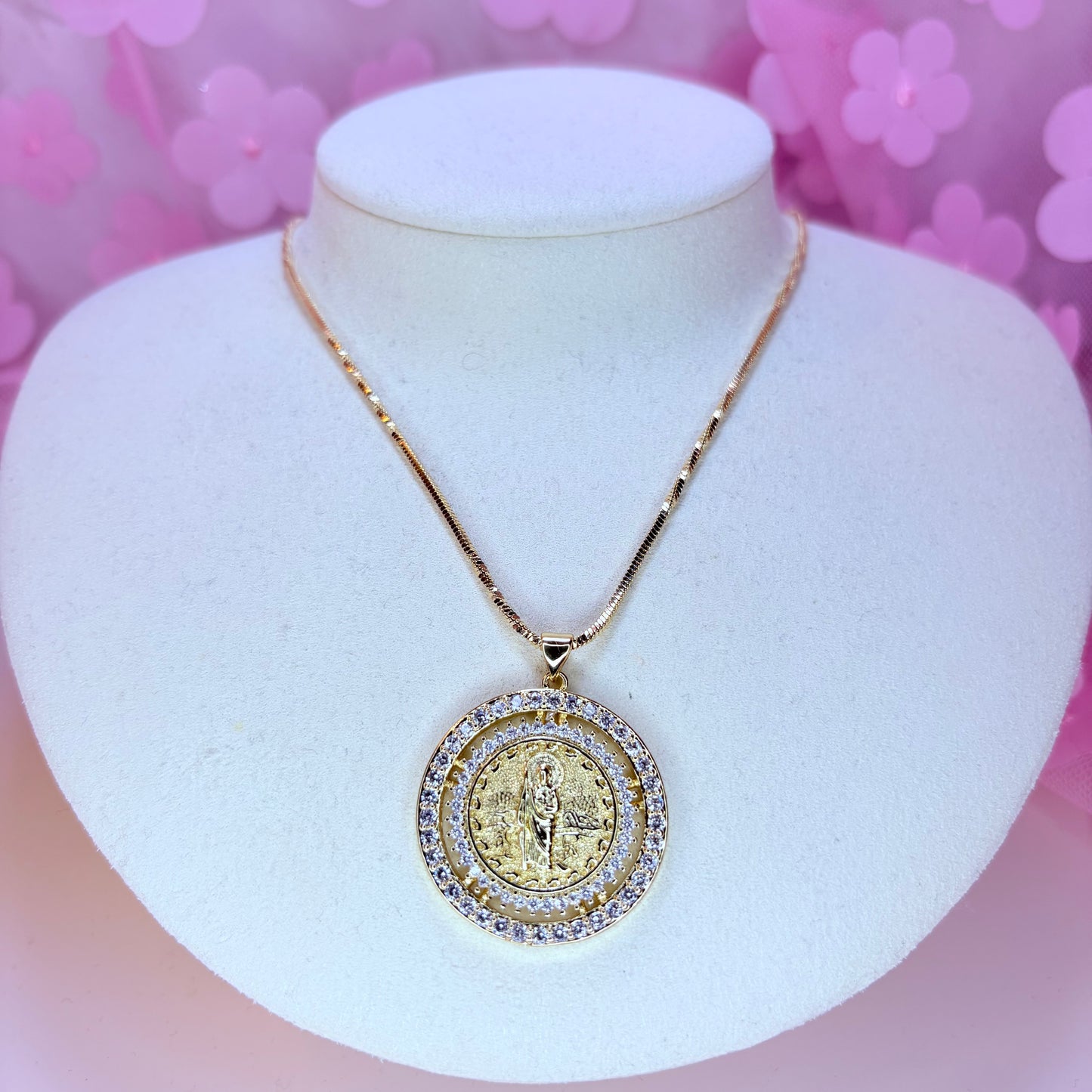 san judas medallon necklace