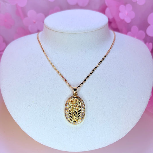 san judas gold necklace