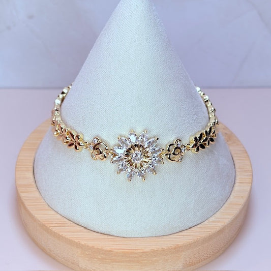 shimmering sunflower bracelet