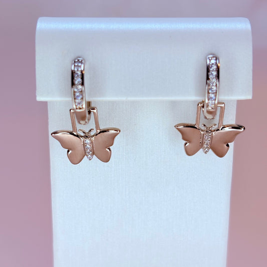 silver butterfly earrings
