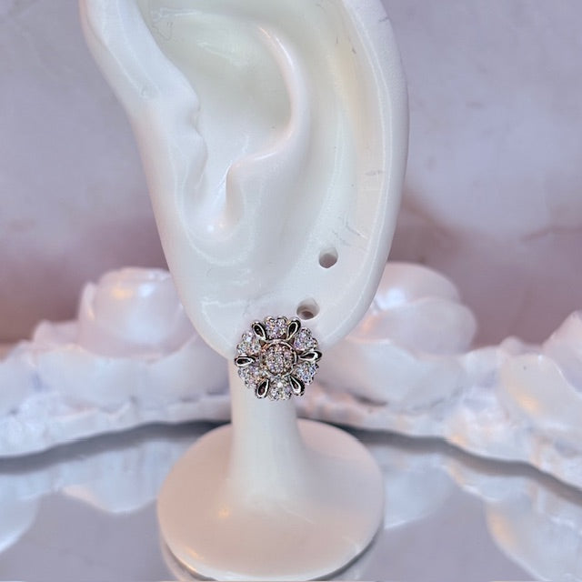 silver girasol sparkle earrings