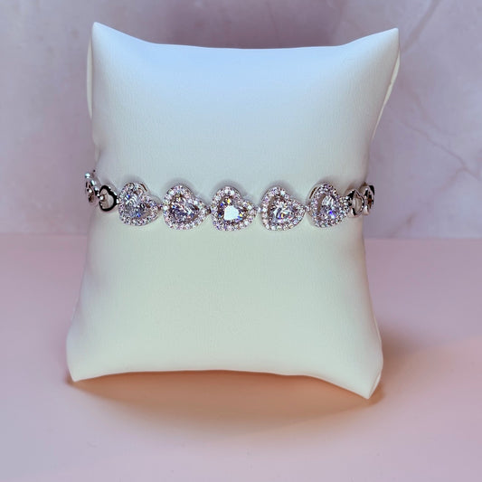 silver heart bracelet