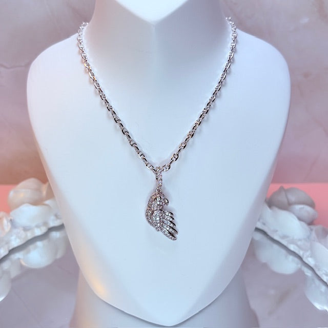 silver kawena bird necklace