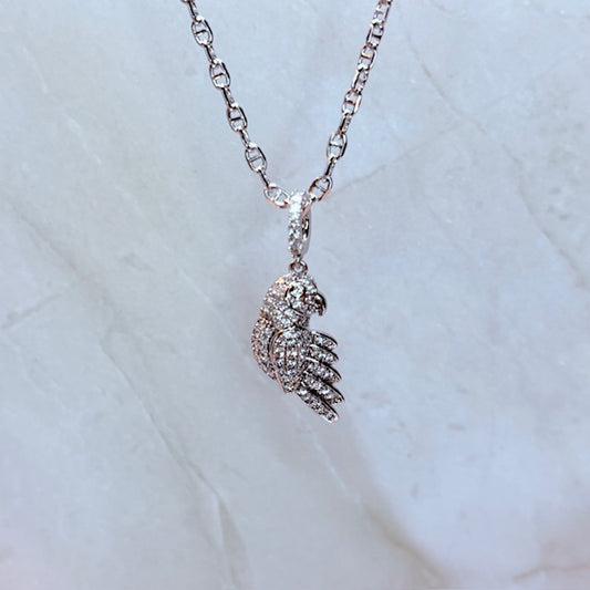 silver kawena bird necklace