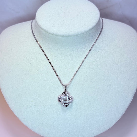 silver knot necklace