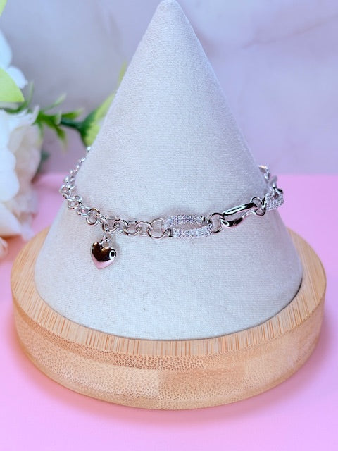 silver link bracelet